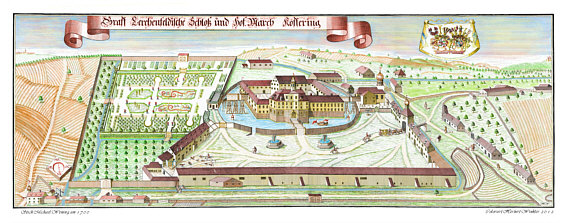 Schloss Kfering Wening Stich coloriert Herbert Winkler